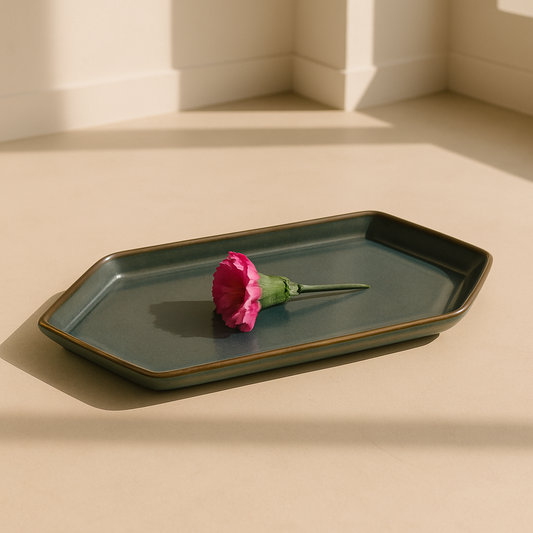 Teal Hexagon Platter