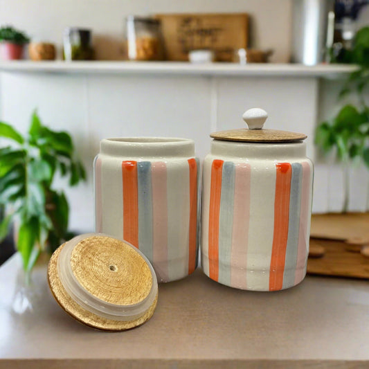 Pretty Pastel Storage Jar