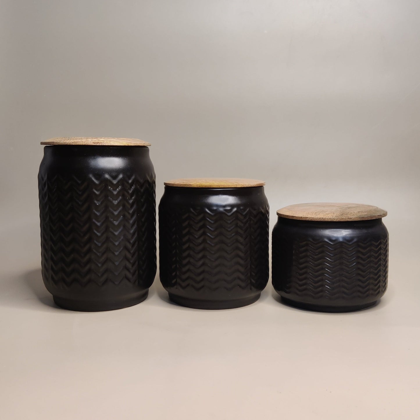 Set of 3 Airtight Storage Jars