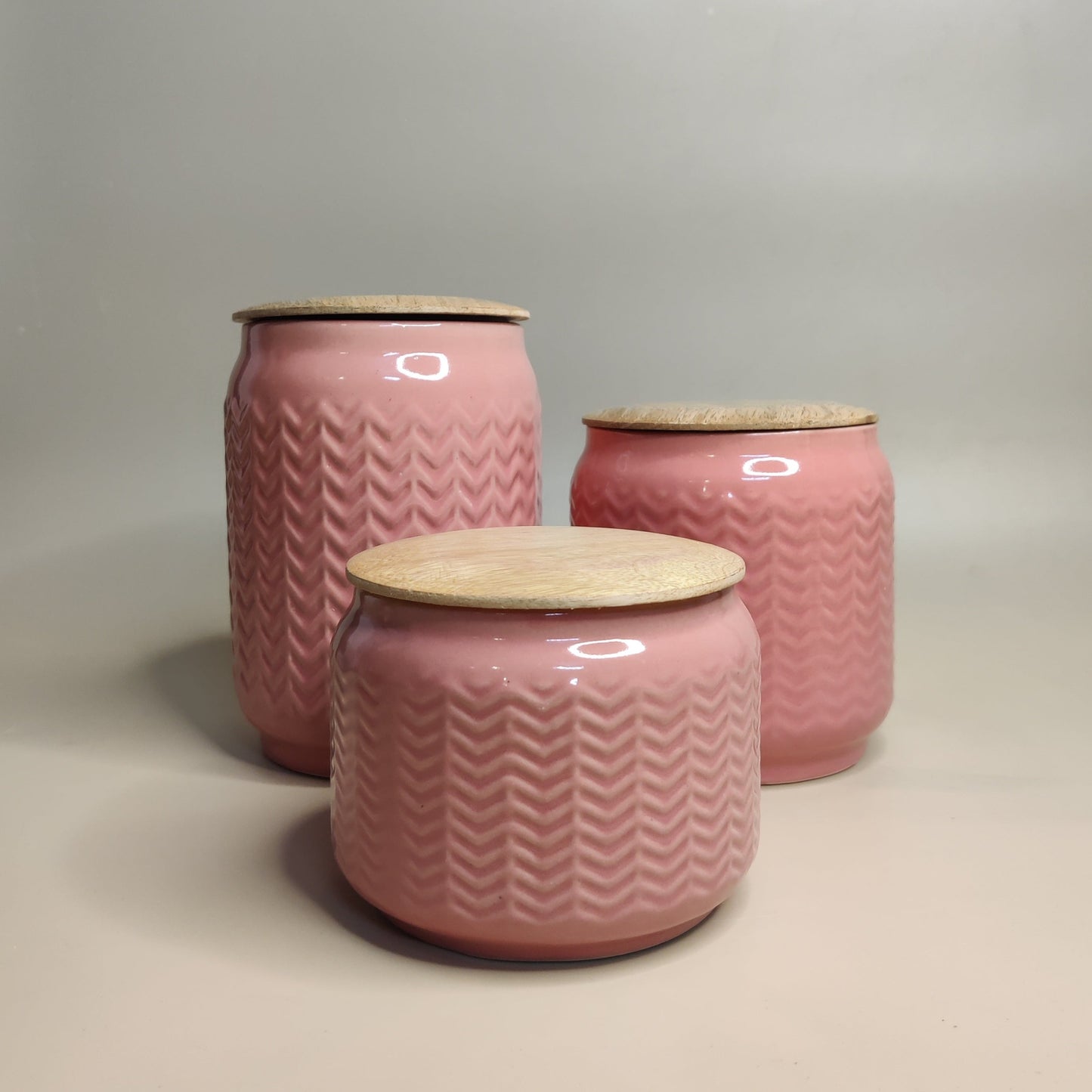 Set of 3 Airtight Storage Jars