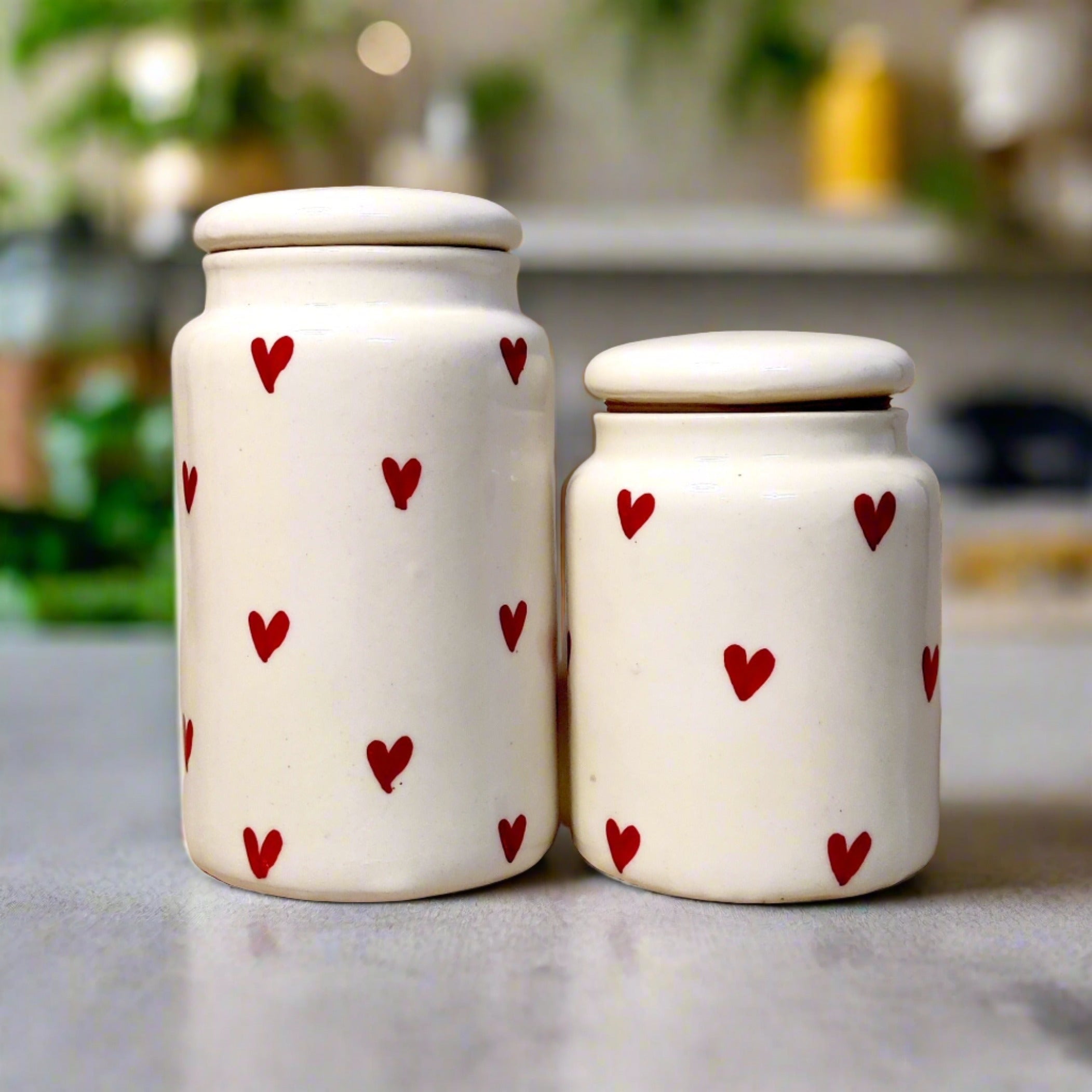 On sale Rae Dunn black Heart Canister Set