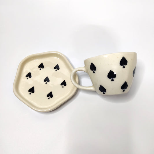 Spade Mug & Saucer