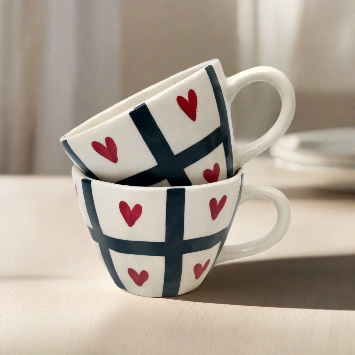 Checkered Heart Mug