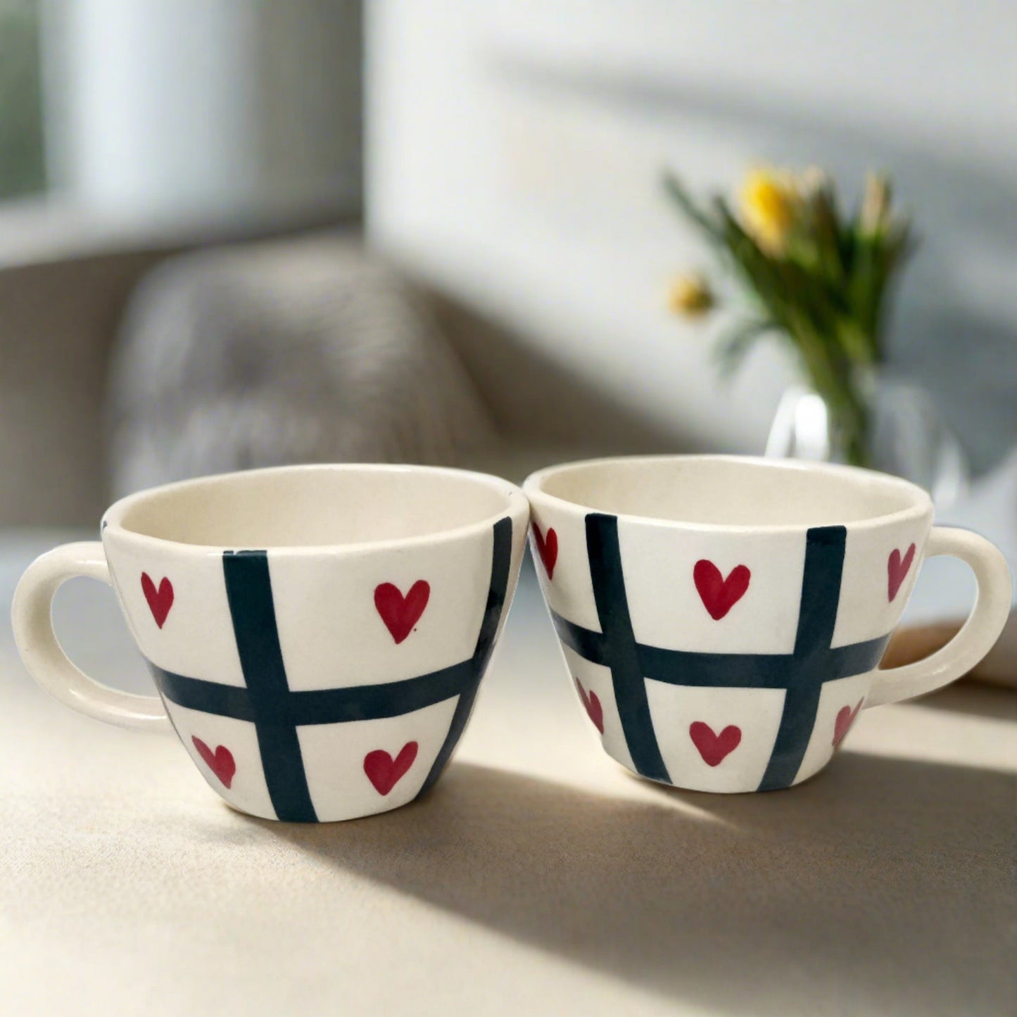 Checkered Heart Mug