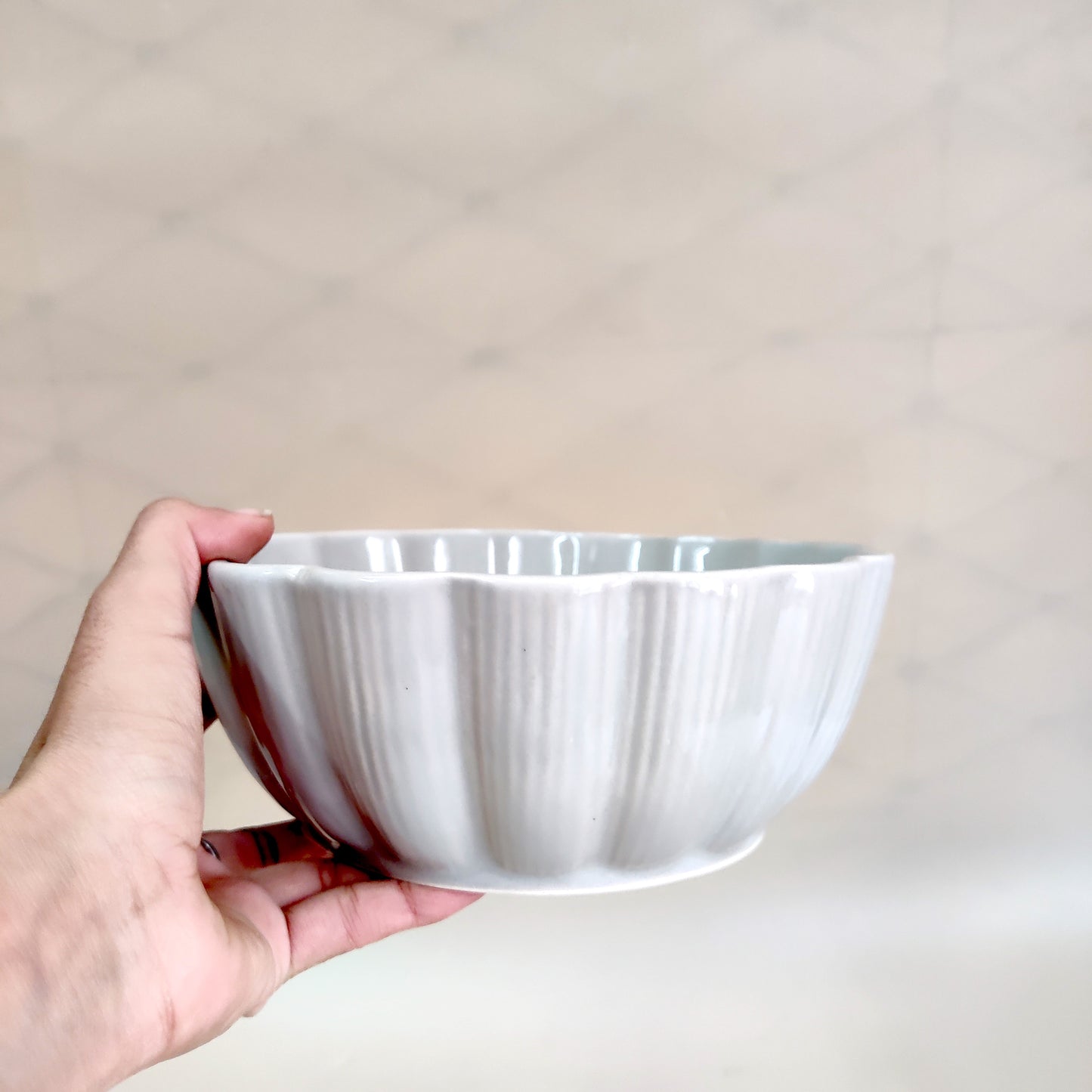 Grey Grace Serving Bowl