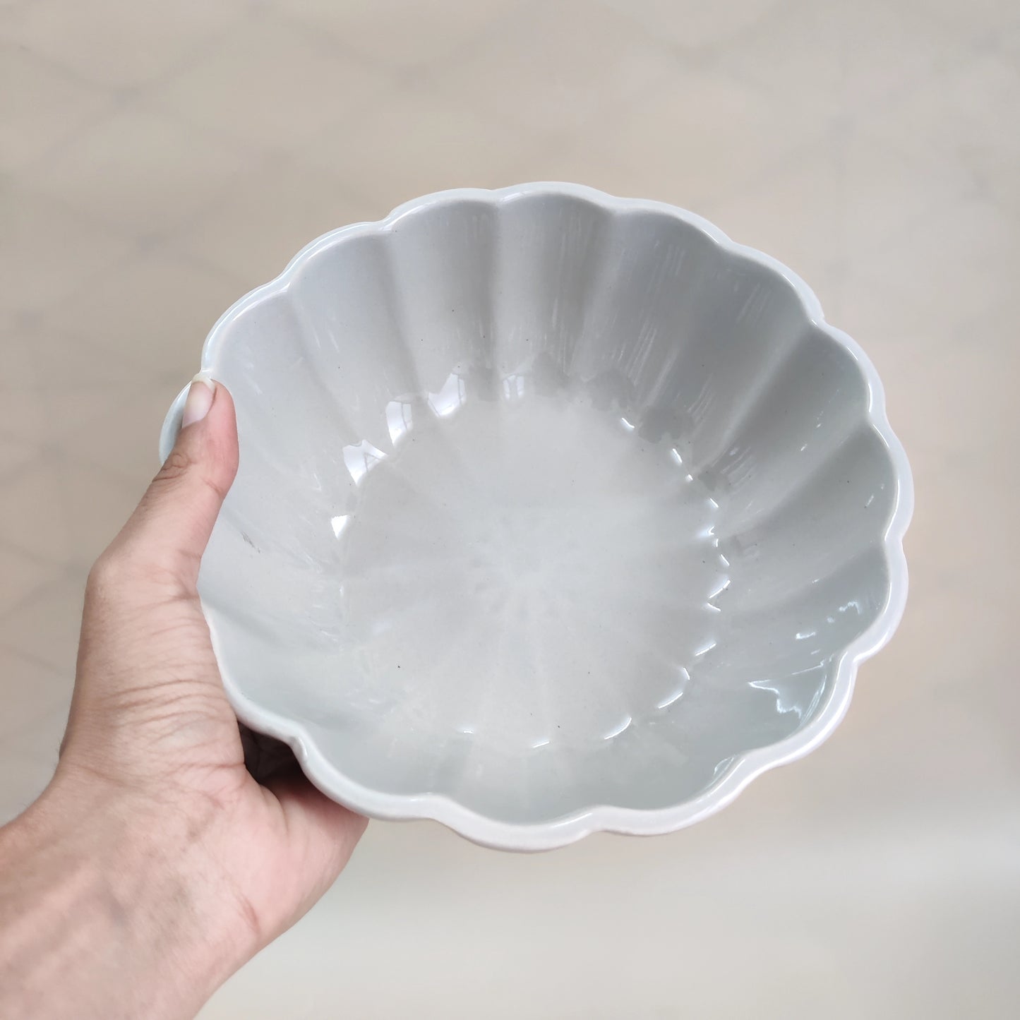 Grey Grace Serving Bowl