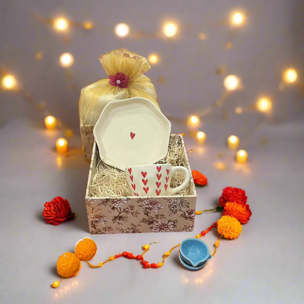 All Heart Mug & Snack Plate Diwali Hamper
