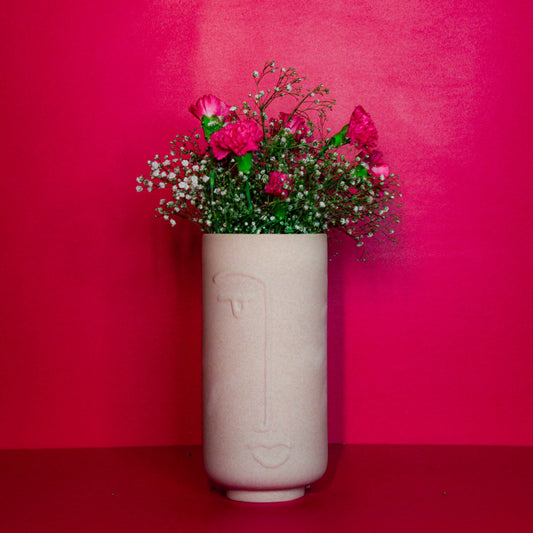 Modern Ceramic Face Vase