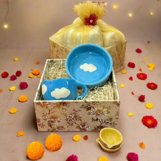 Cloud Mug & Snack Bowl Diwali Hamper