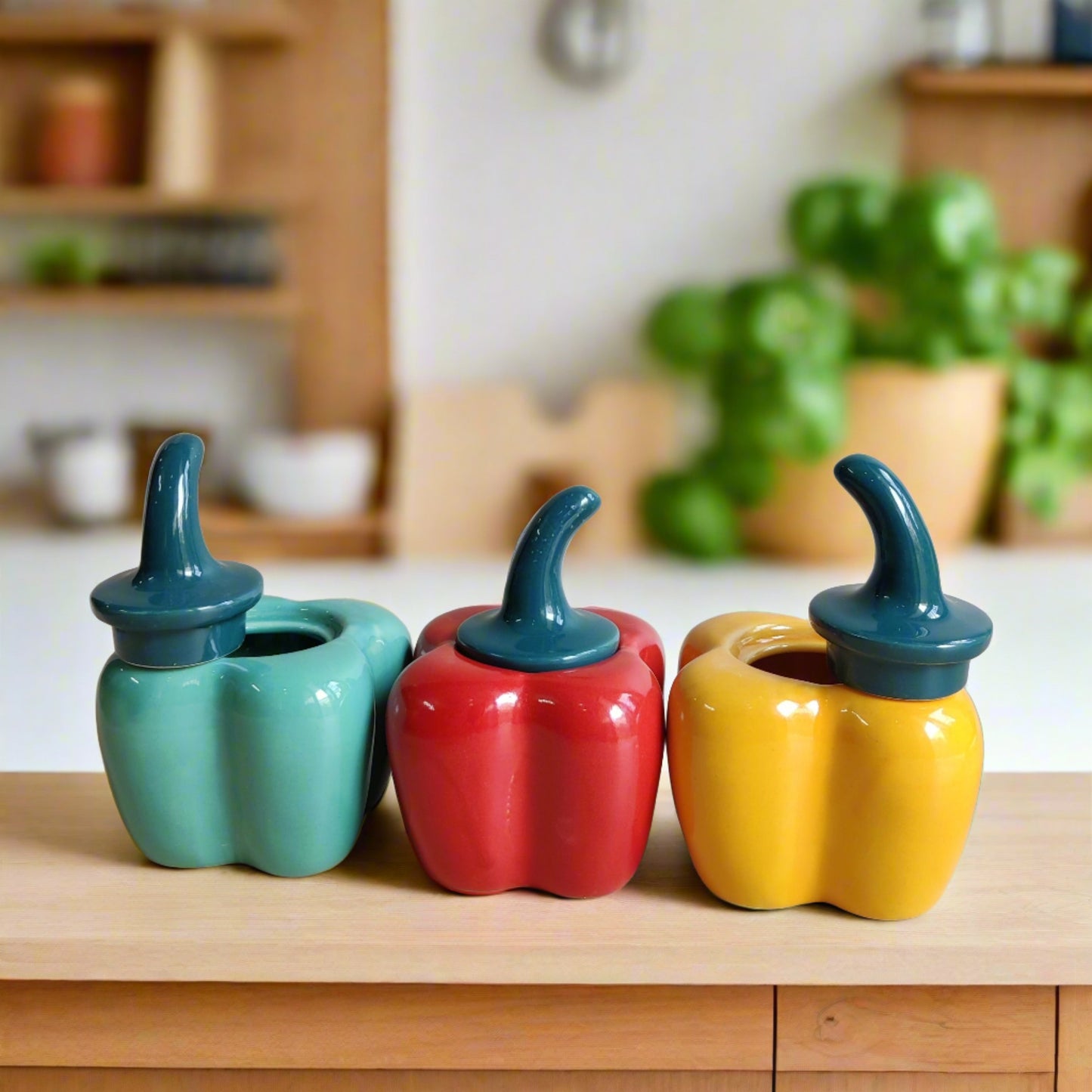 Capsicum Storage Jars (Set of 3)