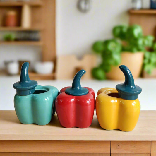 Capsicum Storage Jars (Set of 3)