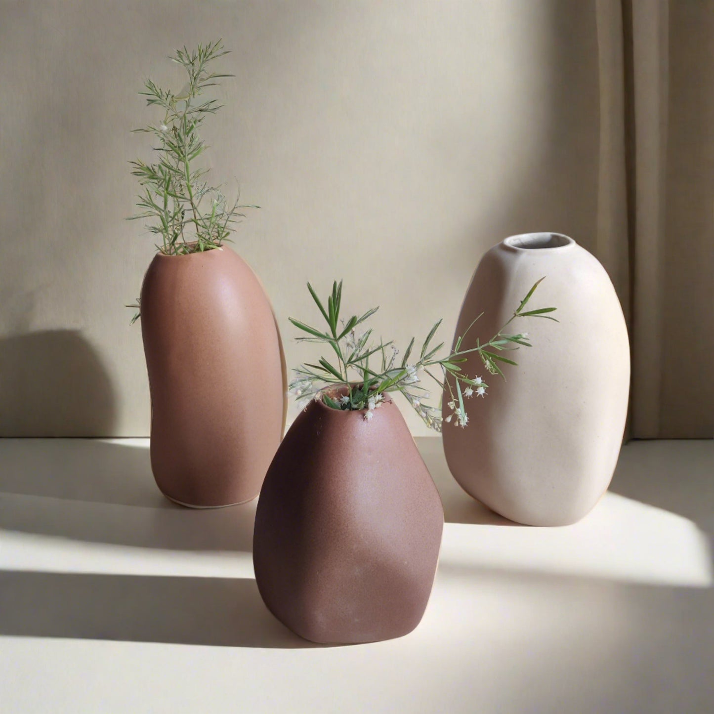 The Trio- Ceramic Vase set